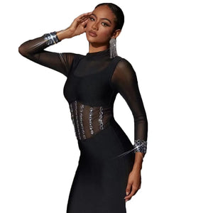 Alstes Beading Bandage Dress