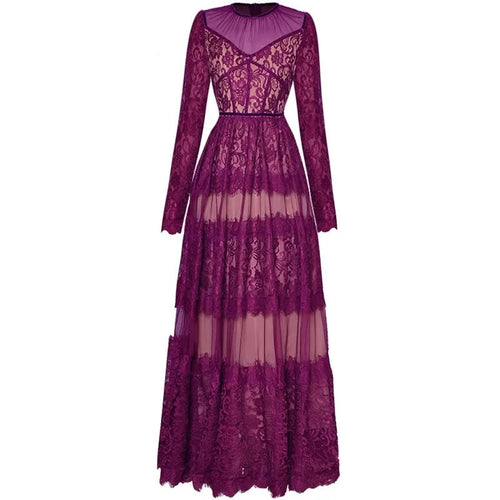 Alstes Autumn Purple Vintage Dress