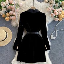 Load image into Gallery viewer, Bee  Elegant Velvet Dress