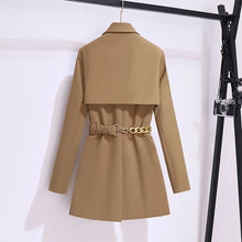 Load image into Gallery viewer, Bee belt Fashion Trench Coat.